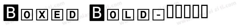 Boxed Bold字体转换